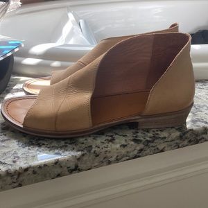 Free people cut out leather booties 40